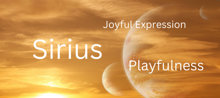 Text on orange background -Sirius Ray for joyful self expression