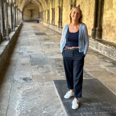 portrait of Rachel Cremnitz in Cloister