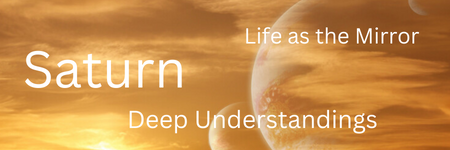 Text on orange background -Saturn ray for deep understandings