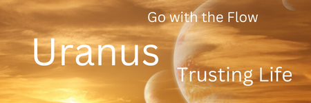 Text on orange background -Uranus ray for trusting life