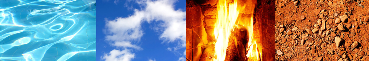 4 elements; water, air, fire, earth
